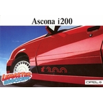 BROCHURE OPEL ASCONA i200 - 1986