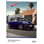 MANUEL NOTICE MINI CABRIOLET ORIGINAL EN ALLEMAND