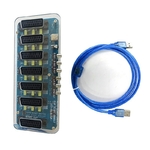 DISTRIBUTEUR PERITEL VIDEO SCART 7 EN 1 AVEC COMMUTATEUR