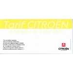 TARIF CITROËN 2000 – PRIX VÉHICULES ET OPTIONS