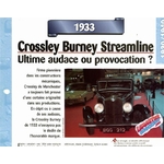 FICHE CROSSLEY BURNEY STREAMLINE 1933