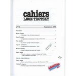 Cahiers Léon Trotsky n° 71 – Revue trimestrielle, septembre 2000
