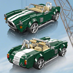 MAQUETTE VOITURE VINTAGE AC COBRA EN BRIQUES TECHNIQUES MOULD KING 10228