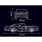 MAQUETTE MUSCLE CAR ROUGE EN BRIQUES TECHNIQUES MOULD KING