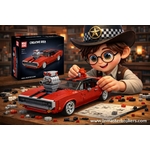 MAQUETTE MUSCLE CAR ROUGE EN BRIQUES TECHNIQUES MOULD KING 10112