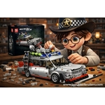 VOITURE FANTÔME TYPE ECTO-1 – BREAK AMÉRICAINE DE CINÉMA EN BRIQUES MOULD KING 27020