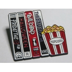 PIN'S VHS CINEMA VIDEO CLUB POPCORN – CASSETTES VIDÉO RÉTRO COLLECTION