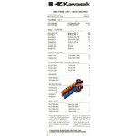 Liste des prix Kawasaki 1991 – Document canadien bilingue français anglais