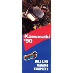 Brochure Kawasaki 1990 – Gamme motos, Jet Ski et ATV/VTT – Édition canadienne