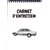 CARNET DE SUIVI D'ENTRETIEN VEHICULE 505