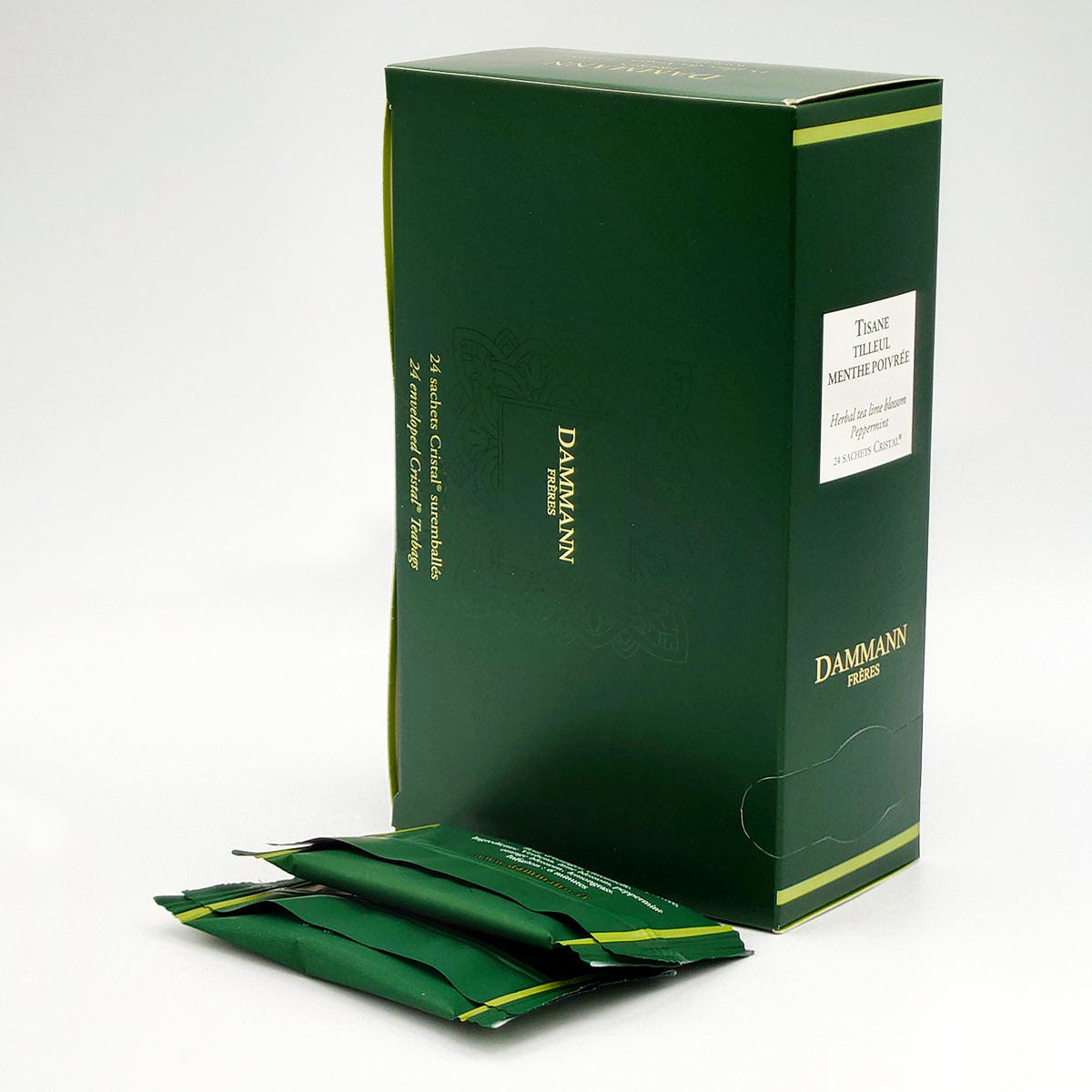 Thé vert à la menthe Minty Tea en sachet suremballé - Dammann frères