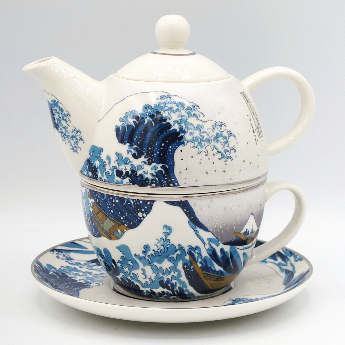 Solitaire Hokusai - Vague de Kanagawa - Argenté _ 56,00€ (1)