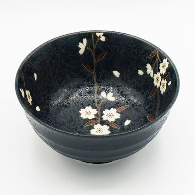 ojb19_Bol Noir  Vert - Fleurs de Cerisier _ 16,00€ (1)