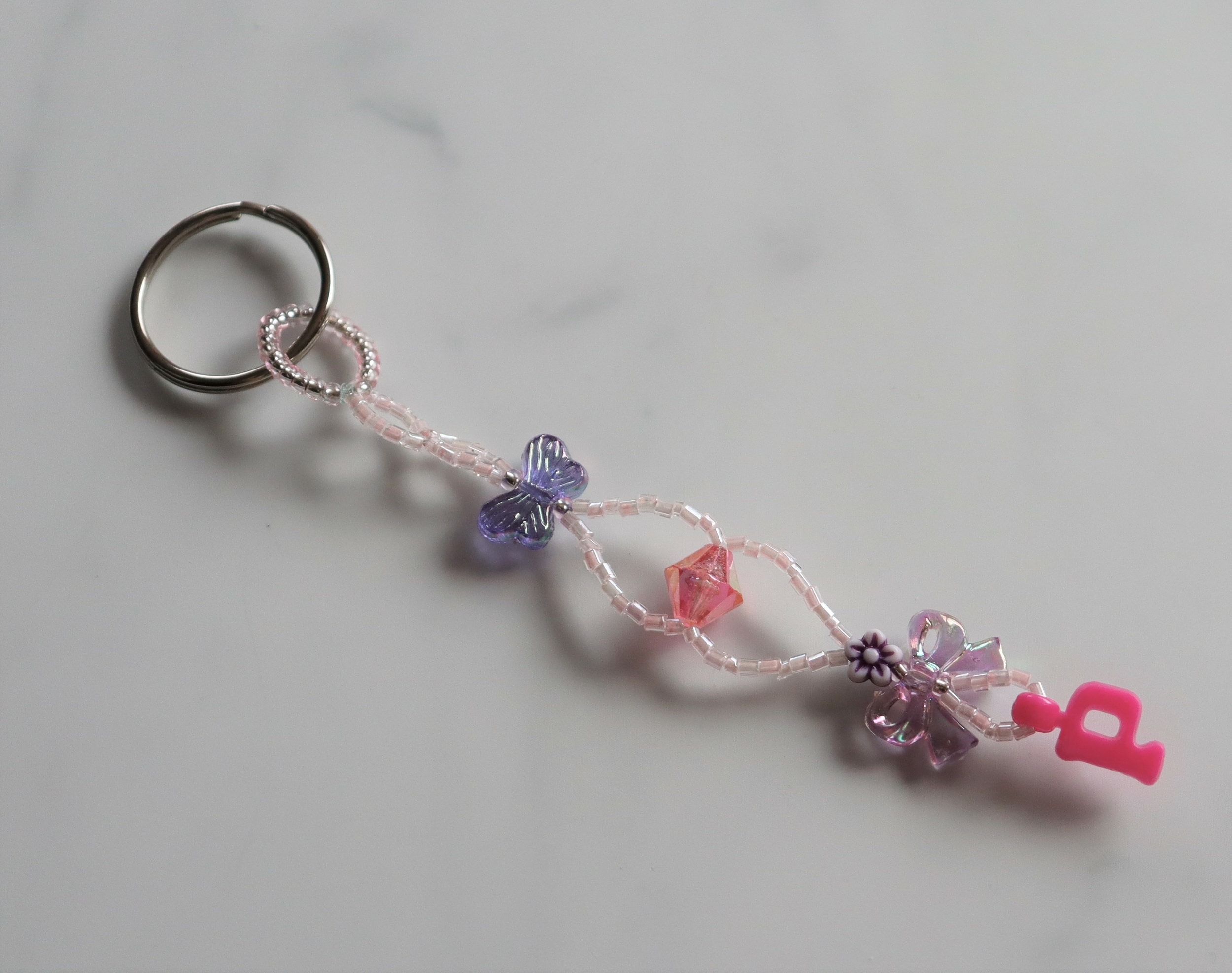 Porte-clefs P Rose