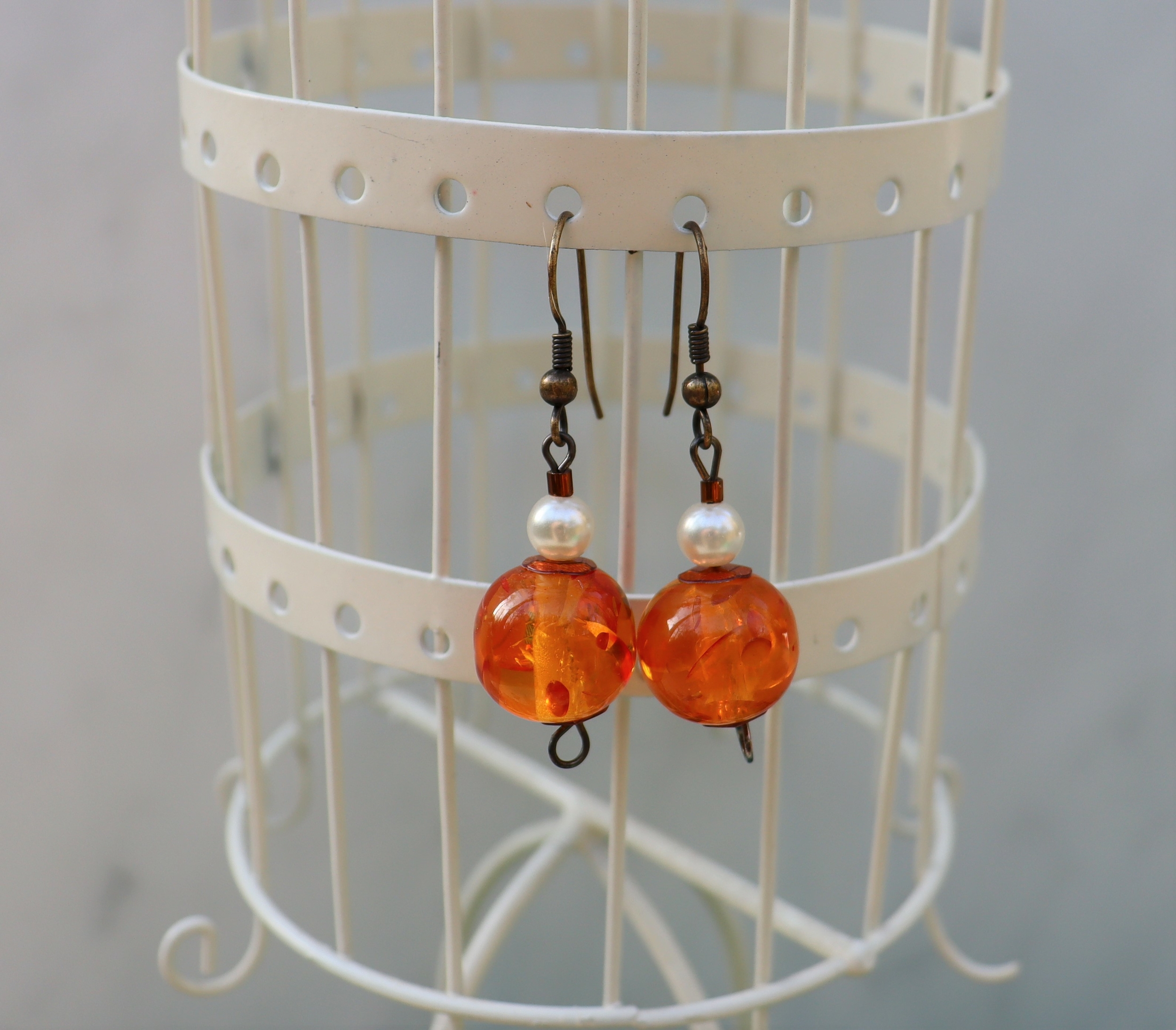 Boucles d\'oreilles Effet Ambre