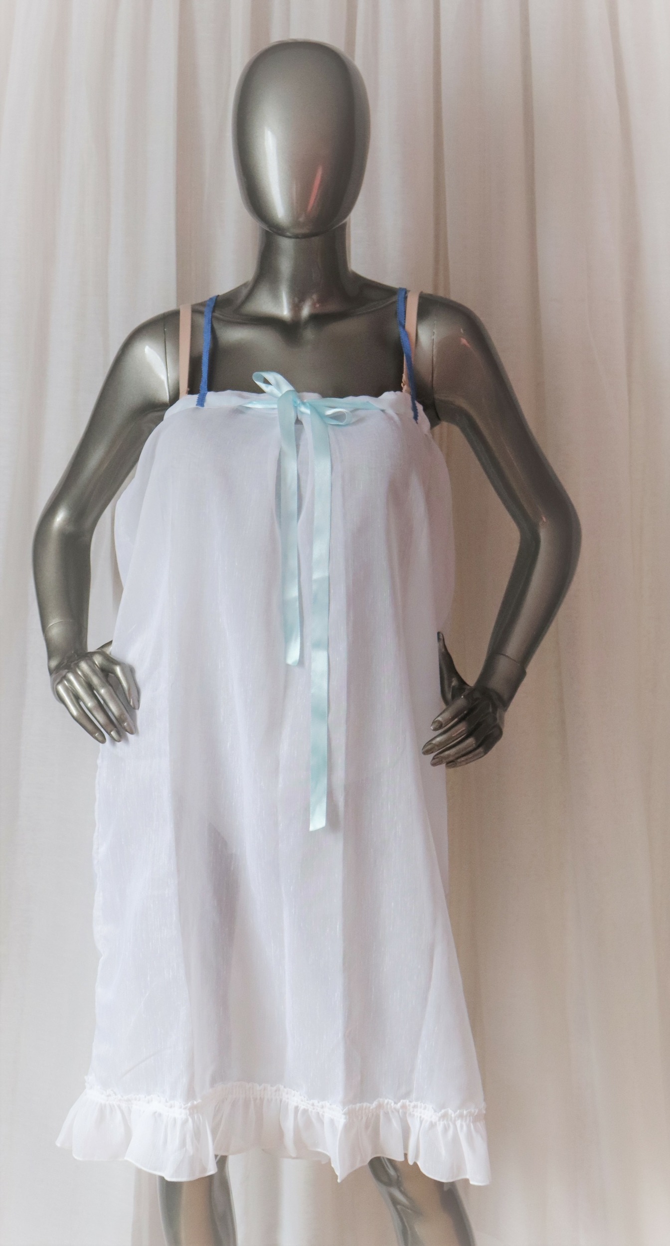 Robe de Plage Chemise Bleue