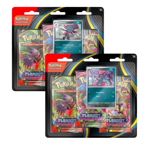 Pokemon - Tripack ME02 Flammes Fantasmagoriques (modèle aléatoire) - Français