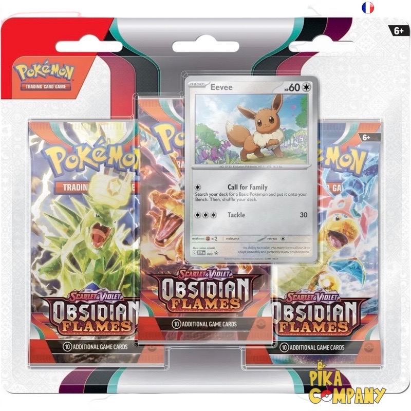 Pokémon - Booster - Ecarlate et Violet - Flammes Obsidiennes (EV03) -  Modèle aléatoire - Jeux de société - Cartes à Collectionner - A partir de 6  Ans