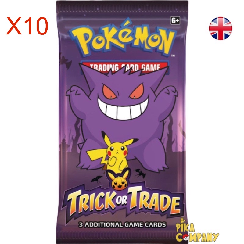 Pokémon Lot de 10 booster Trick or Trade 2022 Halloween Anglais - Set of 10 booster Trick or Trade