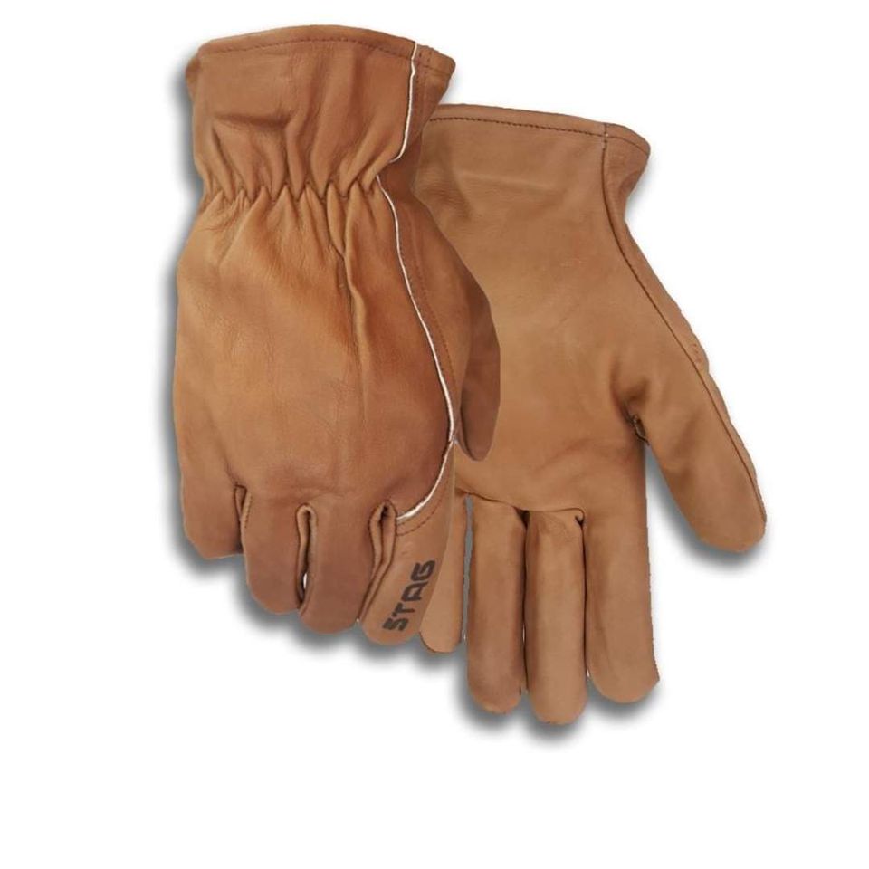 Gants en cuir marron pour enfants anciens w Snaps Vêtements anciens -   France