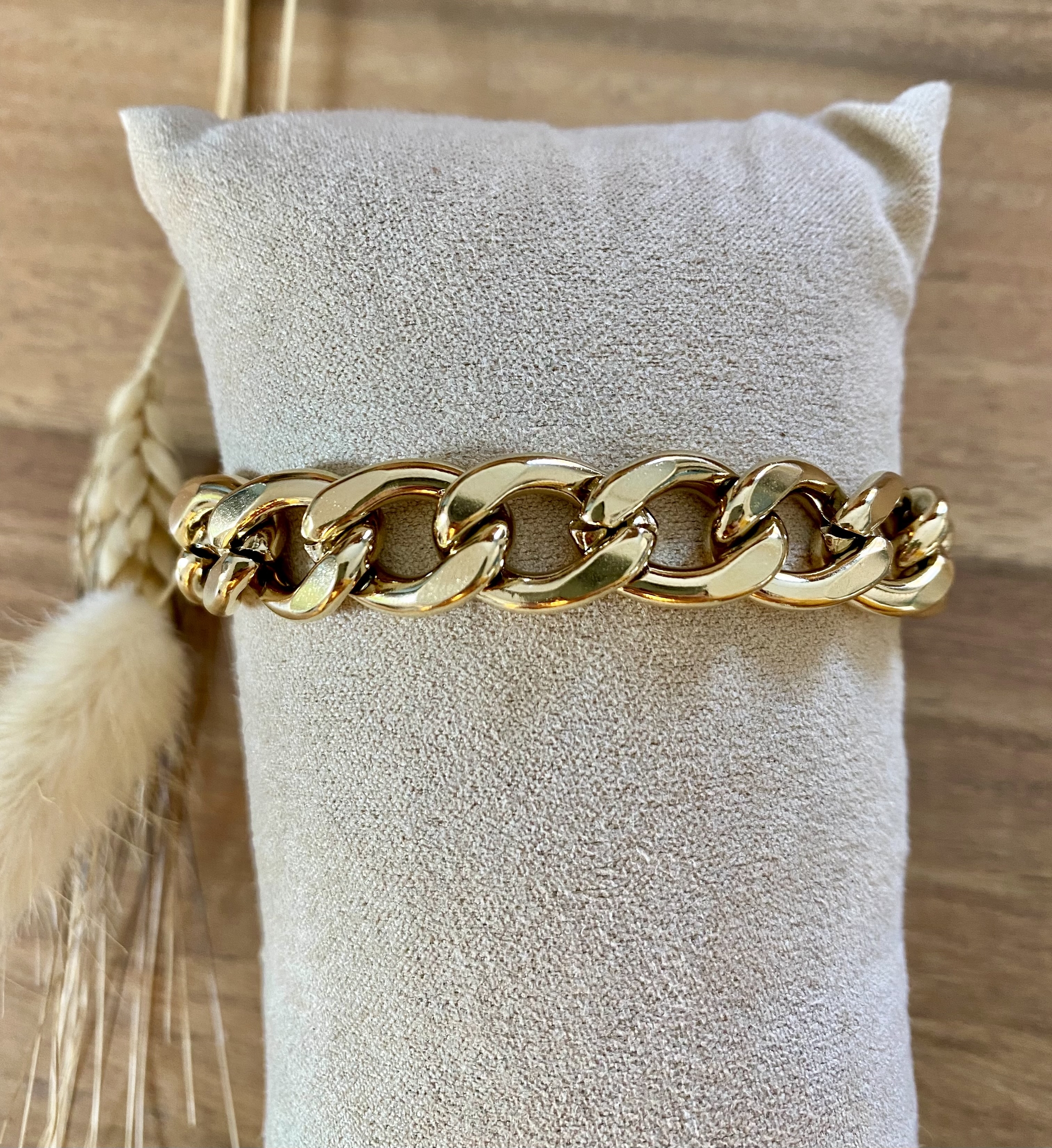 bracelet chaine doré