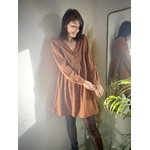 Robe velours camel