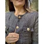 Cléore - Veste tweed noire