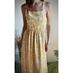 Charlotte - Robe fleurs jaune