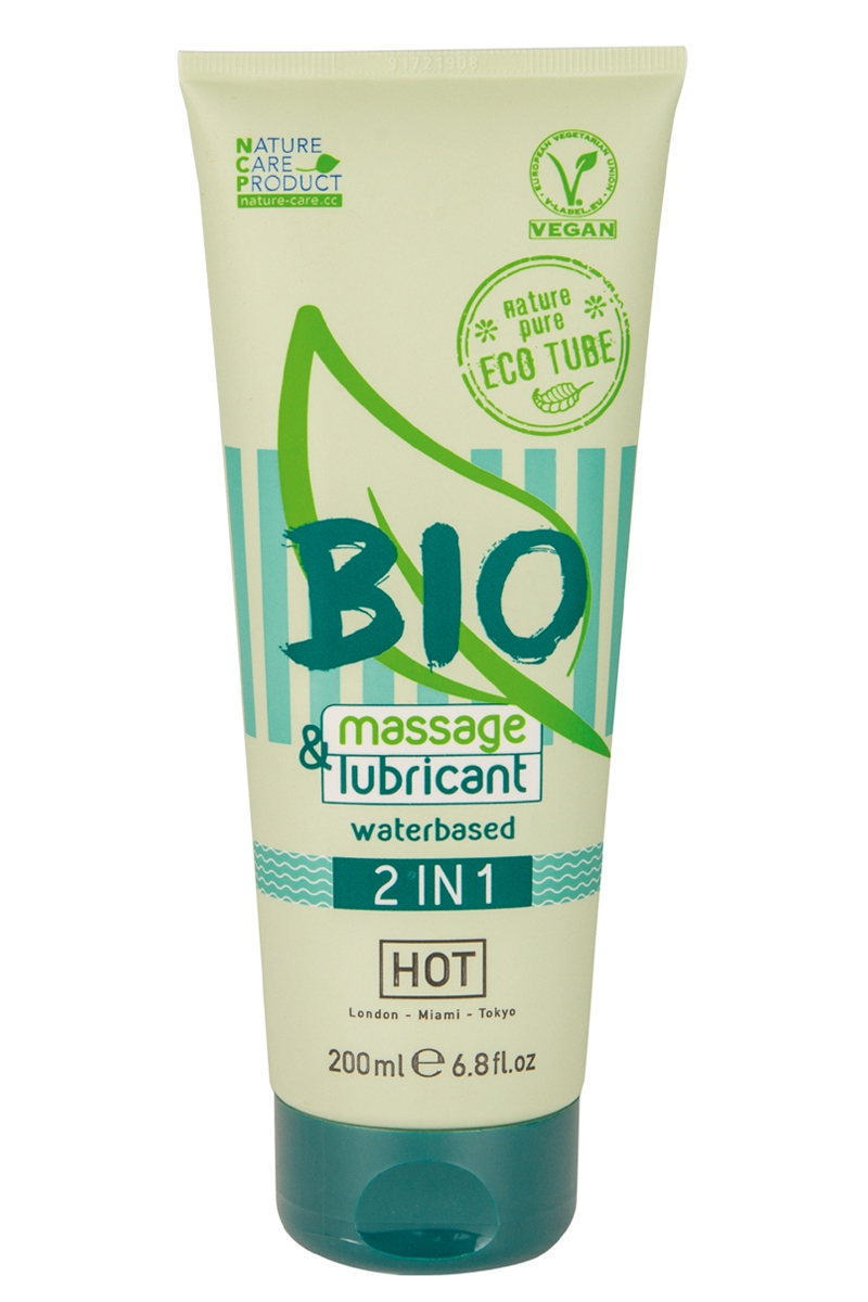 Massage & lubrifiant bio 200ml - HOT