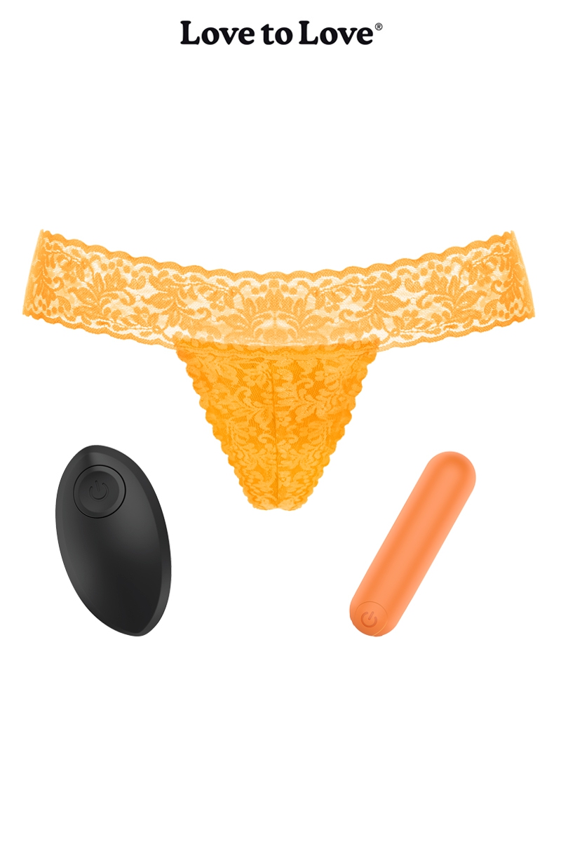 Culotte vibrante télécommandée Secret Panty 2 orange fluo