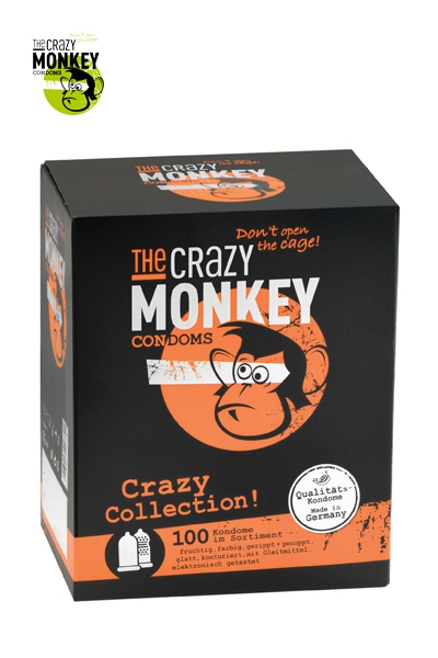 Assortiment 100 Préservatifs Crazy Monkey