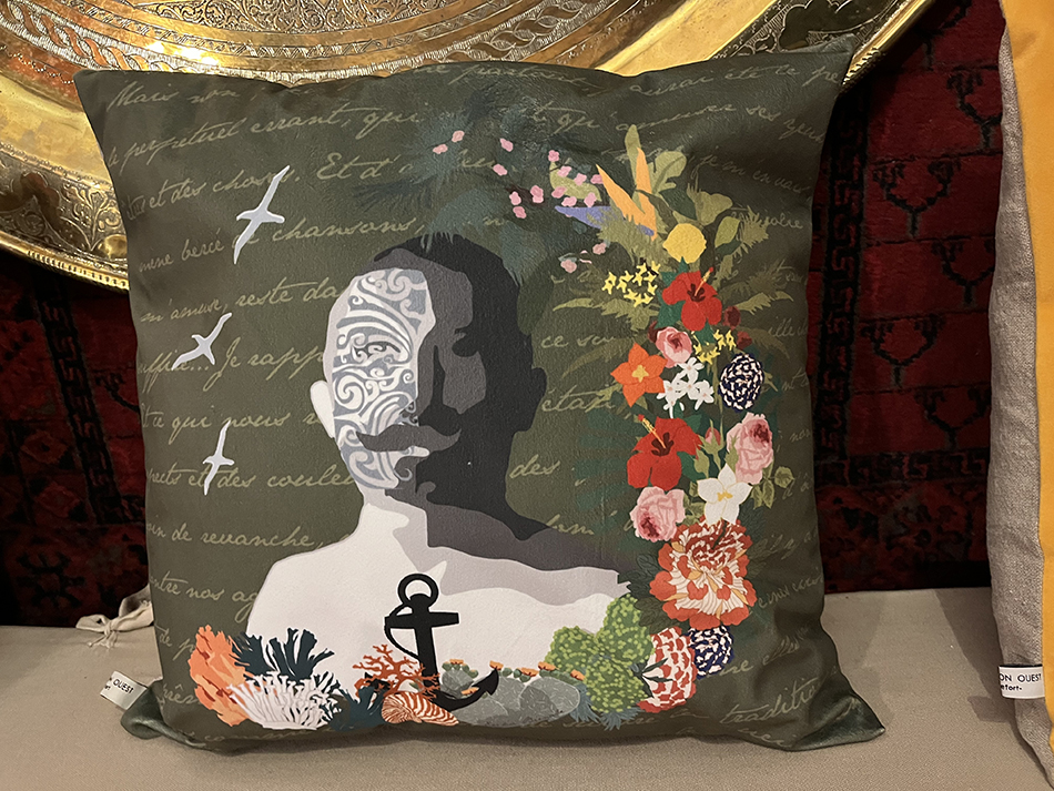 coussin vert