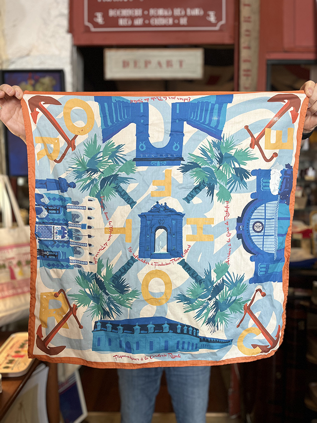foulard rochefort bleu