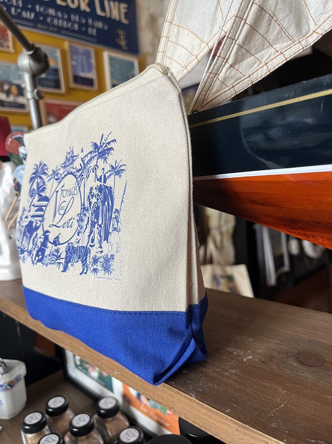 pochette Loti bleu soufflet
