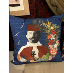 coussin bleu