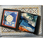 foulard rochefort packaging bleu