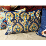 coussin inde bleu
