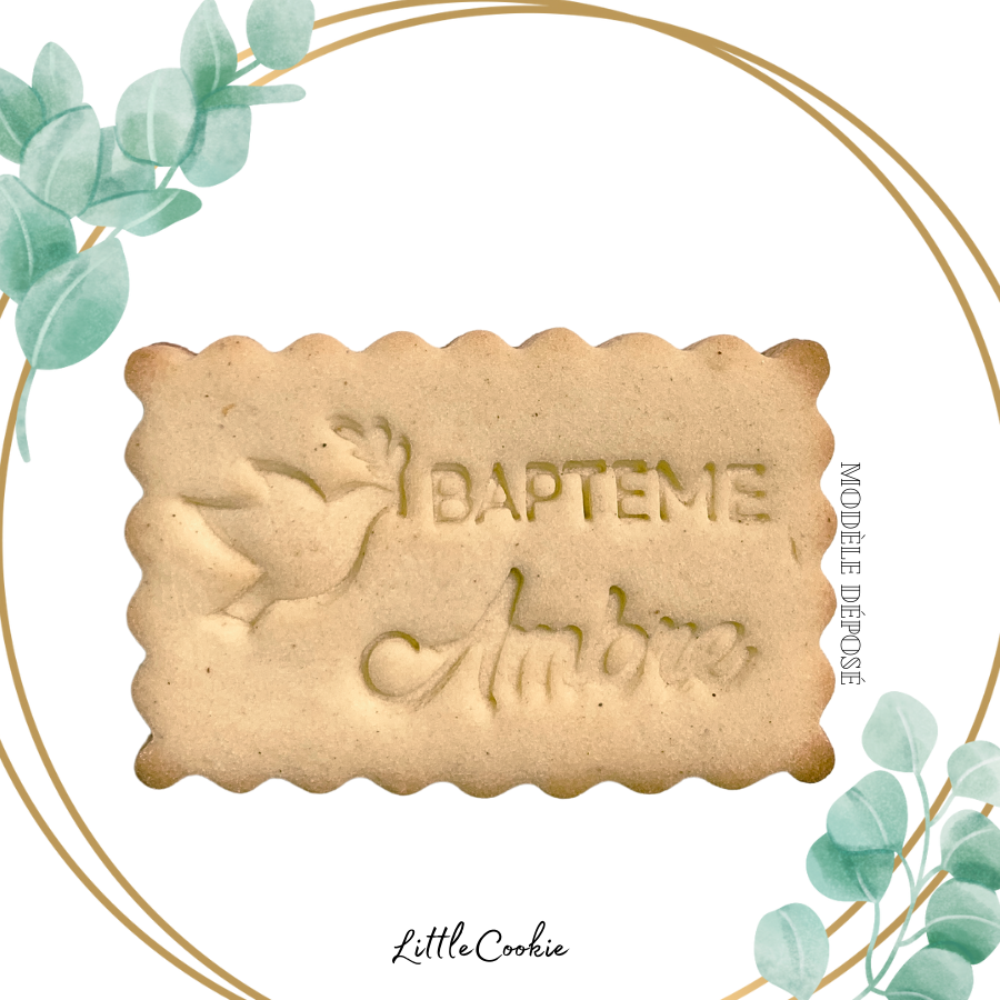Emporte-pièce Baptême personnalisé - Timbres à biscuits/Baptême
