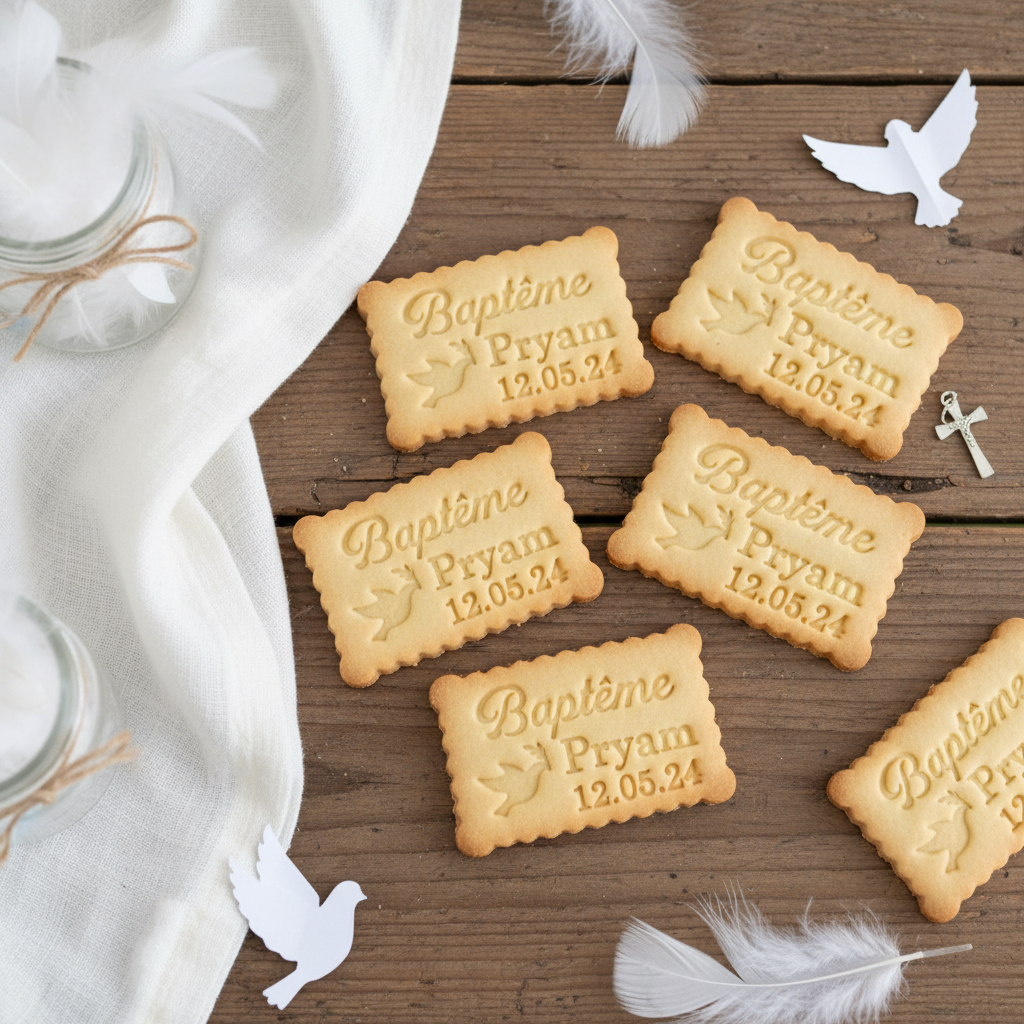 Emporte-pièces personnalisés pour biscuits baptême - Bakers'Tricks