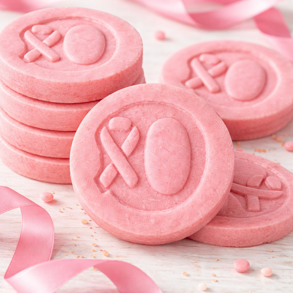 Biscuits roses pour la sensibilisation au cancer