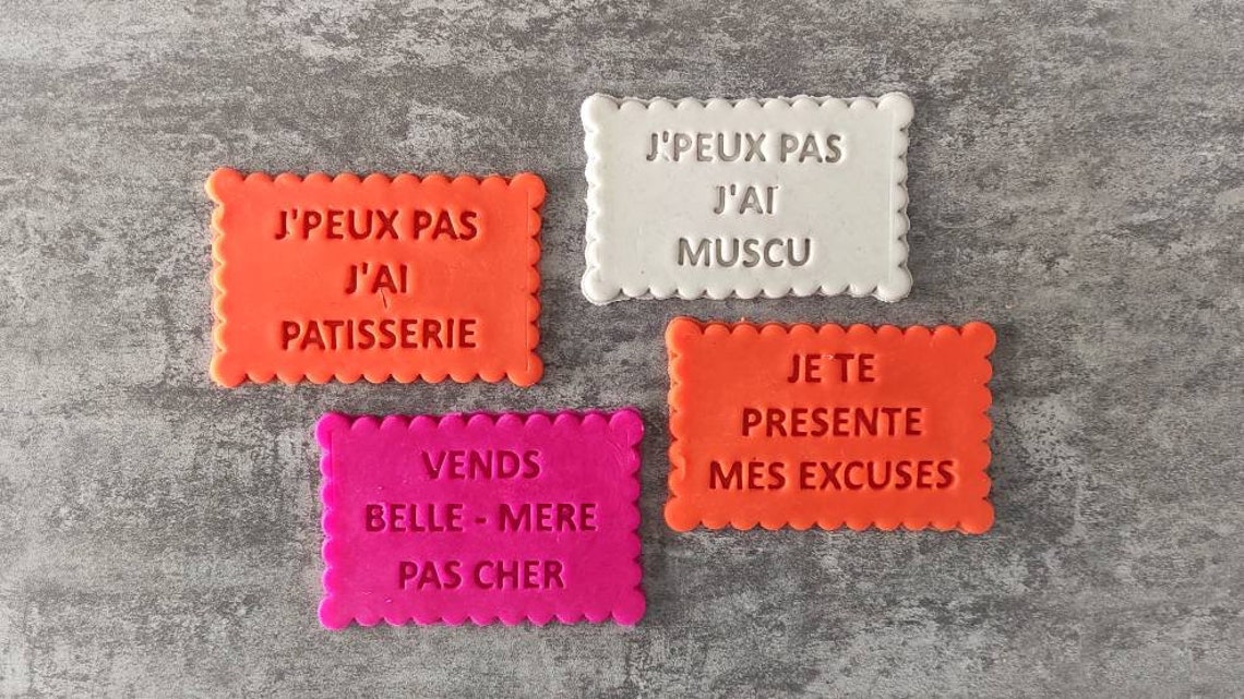 Timbres à biscuits phrases petit beurre - Timbres à biscuits/Petit Beurre -  littlecookiie