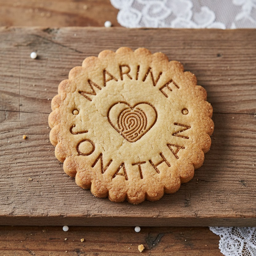 Emporte-pièce personnalisé pour biscuits de mariage