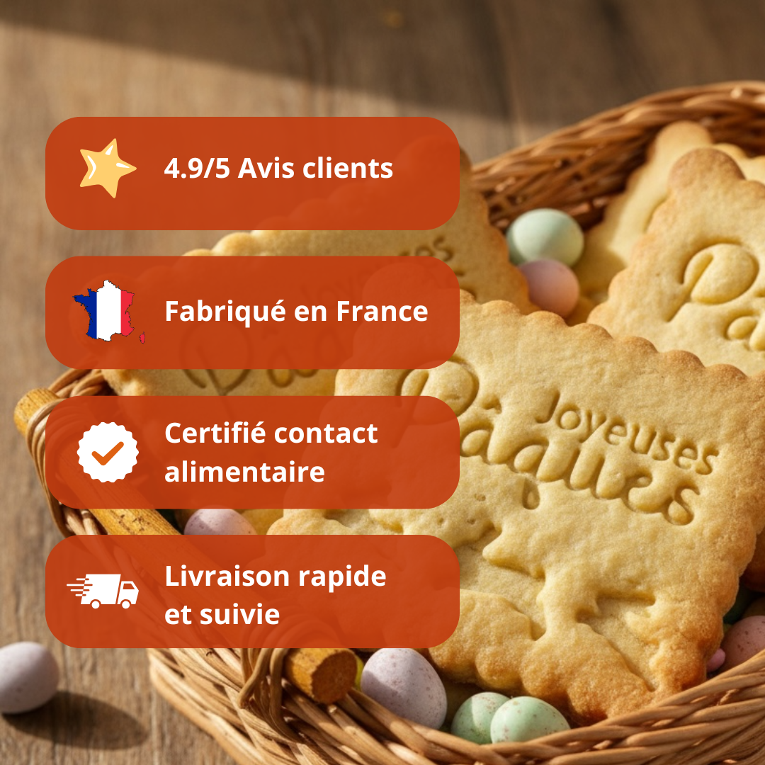Emporte‑pièce petit beurre Joyeuses Pâques