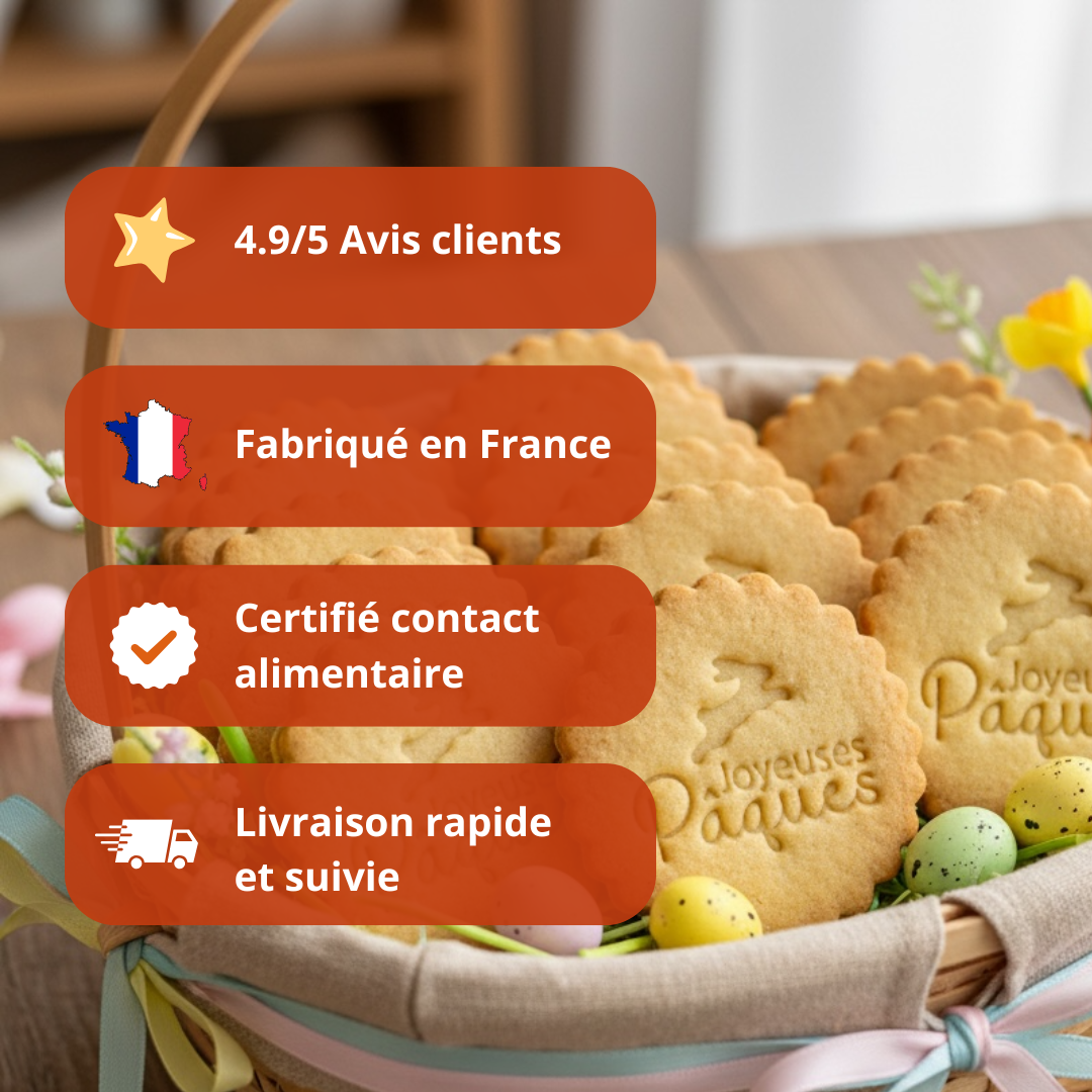 Emporte‑pièce Joyeuses Pâques 8cm