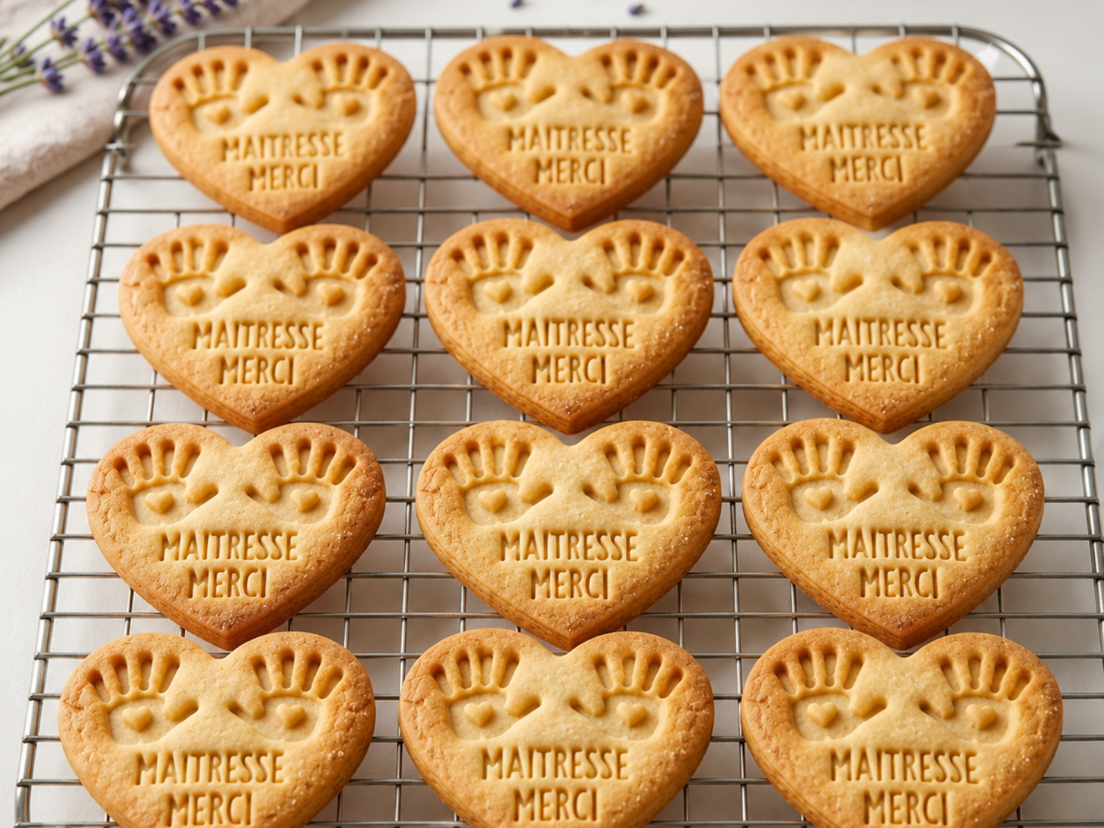 Biscuits personnalisés en cadeau pour maîtresse