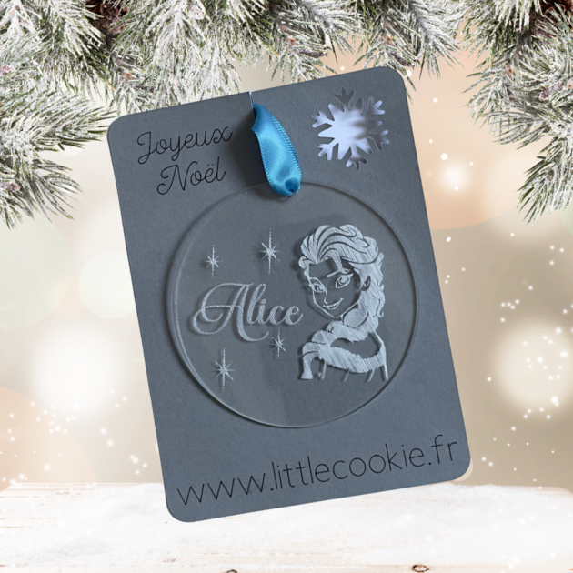 Boule de noël reine des neiges personnalisée Décorations murales