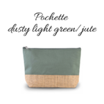 Pochette dusty light green-jute
