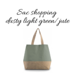 Sac shopping dusty light green-jute