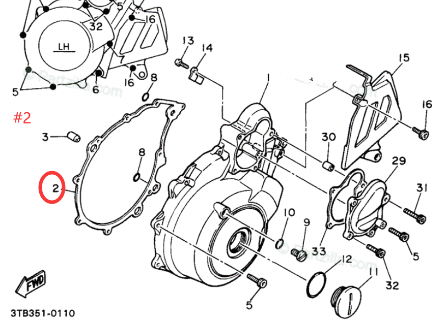 Installation de joint moteur sur Yamaha XT600