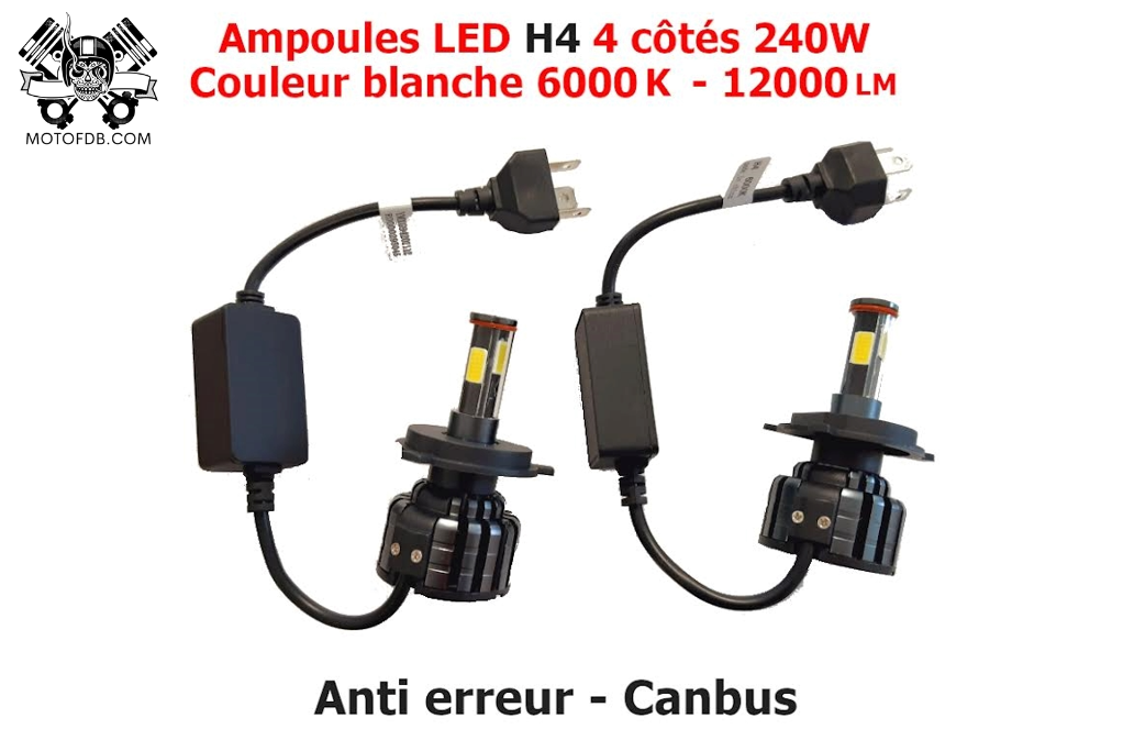 Pack Ampoules LED H4 140W Canbus - Dodge Nitro (2006 à 2011)